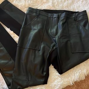 Bcbg faux leather/stretch pant